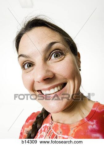 Woman smiling View Large Photo Image Stock Photo - Woman smiling. Fotosearch