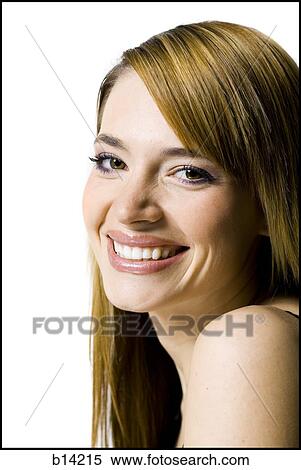 Woman smiling View Large Photo Image Stock Photography - Woman smiling. Fotosearch