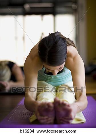 Picture - Women at yoga class. Fotosearch