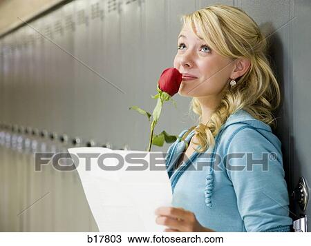 Young woman reading a love letter. View Large Photo Image Stock Image - Young woman reading a love letter.. Fotosearch