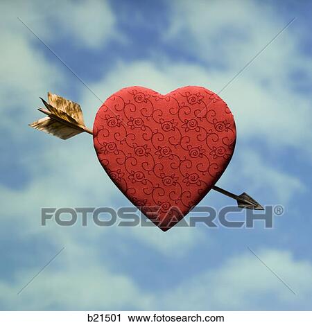 arrow through a heart View Large Photo Image Stock Image - arrow through a heart. Fotosearch