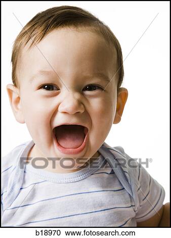 Stock Image - baby boy smiling.. Fotosearch