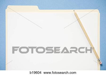 blank file folder and pencil View Large Photo Image Picture - blank file folder and pencil. Fotosearch