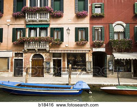 "Boats and building in Venice, Italy. " View Large Photo Image Stock Photograph - "Boats and building in Venice, Italy. ". Fotosearch