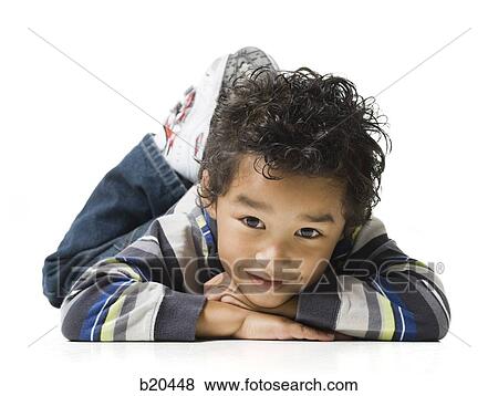 Stock Photo - boy with a striped shirt. Fotosearch