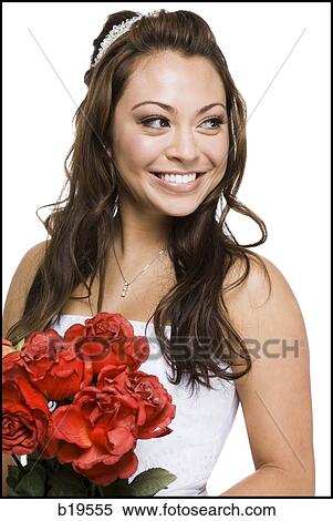 bride with flowers View Large Photo Image Stock Photography - bride with flowers. Fotosearch