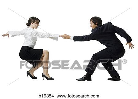 Picture - business people dancing. Fotosearch