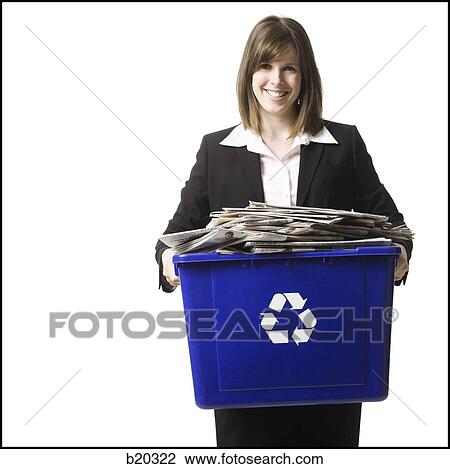 businessperson holding a recycling bin View Large Photo Image Stock Image - businessperson holding a recycling bin. Fotosearch
