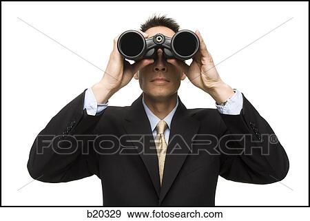 businessperson with binoculars View Large Photo Image Stock Photo - businessperson with binoculars. Fotosearch