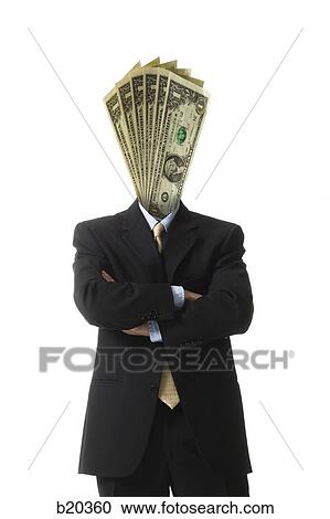 businessperson with money for a head View Large Photo Image Stock Image - businessperson with money for a head. Fotosearch