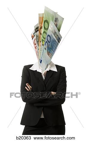 businessperson with money for a head View Large Photo Image Stock Image - businessperson with money for a head. Fotosearch