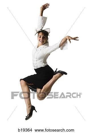 businesswoman jumping in the air View Large Photo Image Picture - businesswoman jumping in the air. Fotosearch