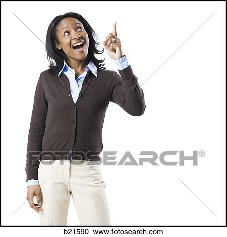 businesswoman pointing up View Large Photo Image Stock Image - businesswoman pointing up. Fotosearch