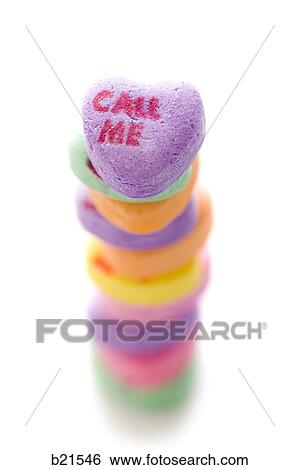 Call Me candy heart View Large Photo Image Stock Photograph - Call Me candy heart. Fotosearch