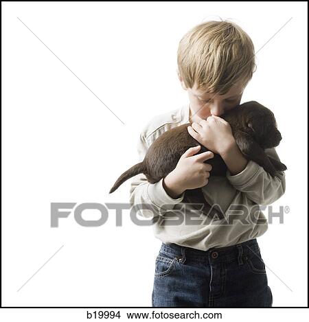 child with puppy View Large Photo Image Picture - child with puppy. Fotosearch
