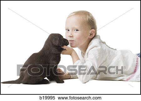 child with puppy View Large Photo Image Stock Photography - child with puppy. Fotosearch