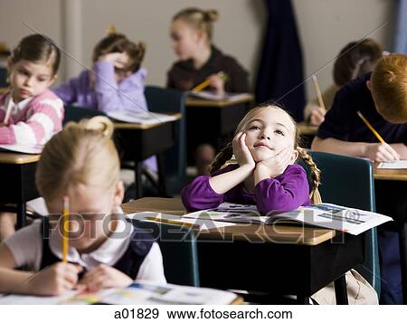 Stock Photo - children at school. Fotosearch