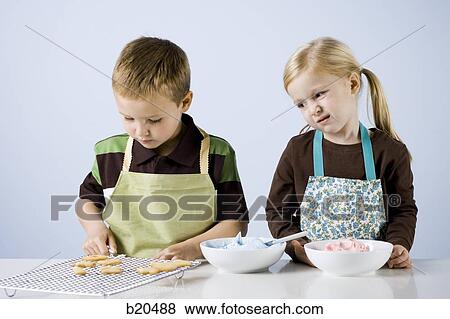 children baking View Large Photo Image Stock Photo - children baking. Fotosearch