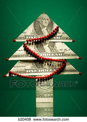 christmas tree made of money View Large Photo Image Stock Photo - christmas tree made of money. Fotosearch