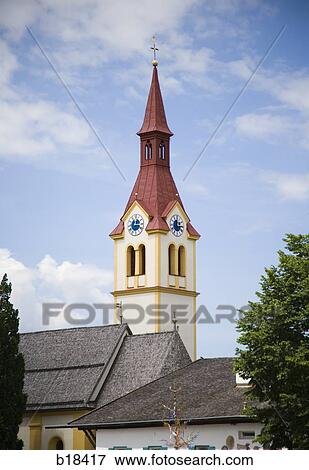 Church tower in Europe. View Large Photo Image Stock Photo - Church tower in Europe.. Fotosearch