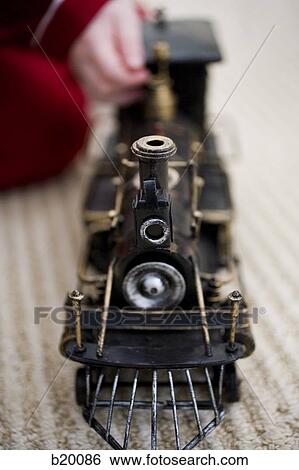 Stock Photograph - closeup of a toy train. Fotosearch