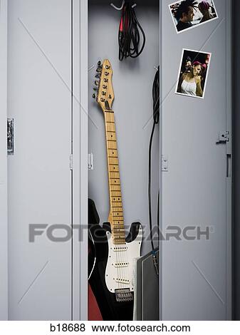 Stock Photo - Contents of high school lockers.. Fotosearch