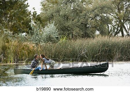 couple in a canoe View Large Photo Image Stock Image - couple in a canoe. Fotosearch