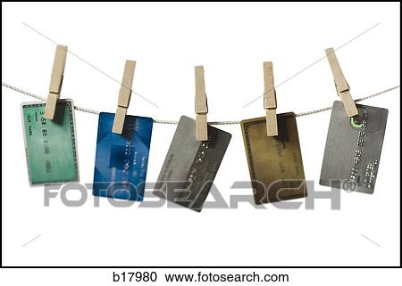 Credit cards hung out to dry. View Large Photo Image Stock Image - Credit cards hung out to dry.. Fotosearch