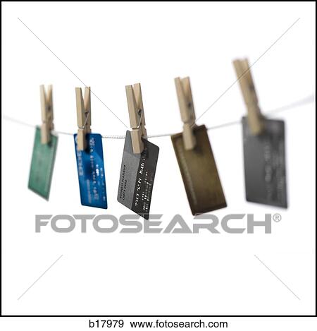 Credit cards hung out to dry. View Large Photo Image Stock Photo - Credit cards hung out to dry.. Fotosearch