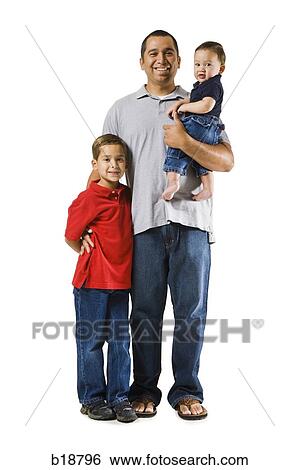 dad and two sons. View Large Photo Image Stock Photograph - dad and two sons.. Fotosearch