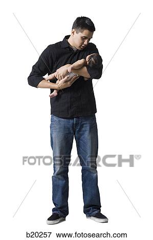 Stock Photo - father and baby. Fotosearch