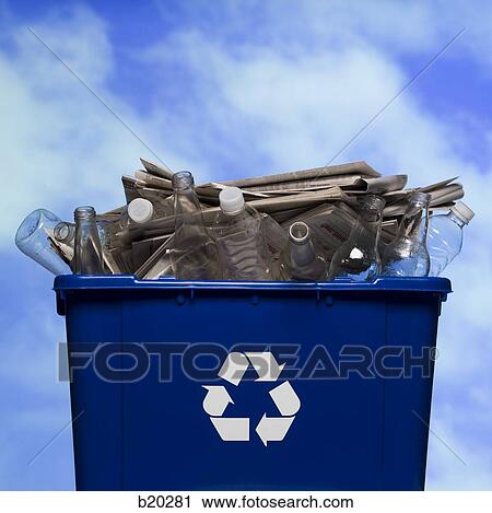 full recycling bin View Large Photo Image Stock Image - full recycling bin. Fotosearch