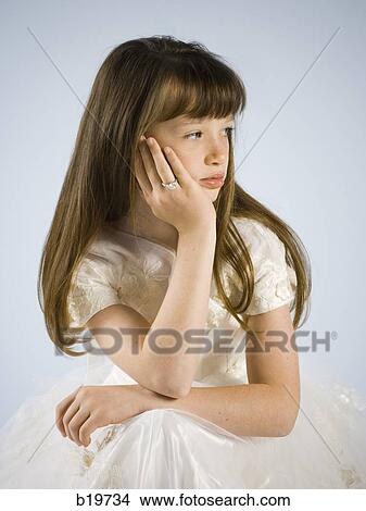 girl in a white dress View Large Photo Image Picture - girl in a white dress. Fotosearch
