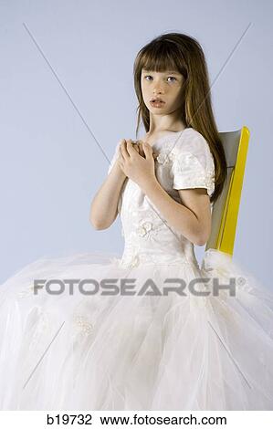 girl in a white dress View Large Photo Image Stock Image - girl in a white dress. Fotosearch