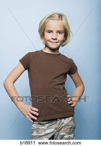 girl with hands on hips. View Large Photo Image Stock Image - girl with hands on hips.. Fotosearch