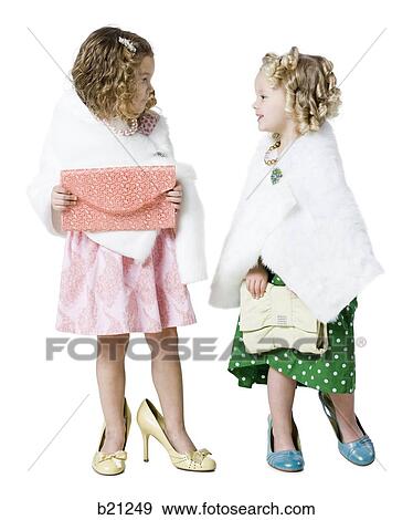 girls playing dress up View Large Photo Image Stock Photo - girls playing dress up. Fotosearch