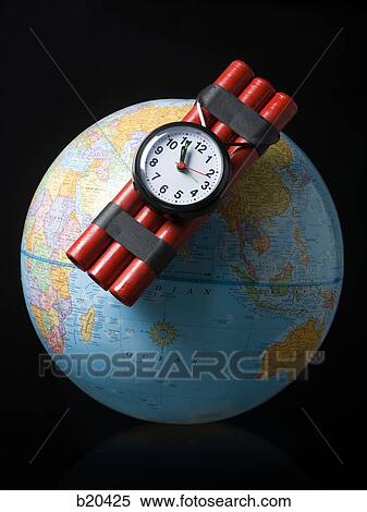 globe with dynamite attached View Large Photo Image Stock Photography - globe with dynamite attached. Fotosearch