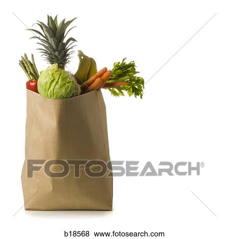 Grocery bag full of vegetables. View Large Photo Image Stock Photo - Grocery bag full of vegetables.. Fotosearch
