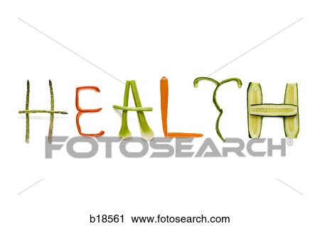 Health spelled with vegetables. View Large Photo Image Stock Image - Health spelled with vegetables.. Fotosearch