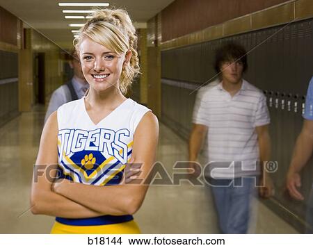 High School Cheer Leader. View Large Photo Image Picture - High School Cheer Leader.. Fotosearch