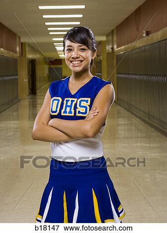 High School Cheer Leader. View Large Photo Image Stock Photo - High School Cheer Leader.. Fotosearch