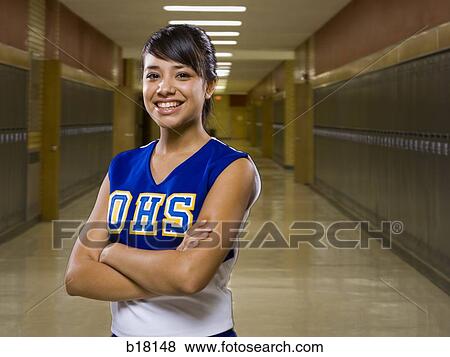 Stock Photo - High School Cheer Leader.. Fotosearch