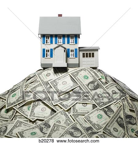 house on a pile of dollars View Large Photo Image Stock Photo - house on a pile of dollars. Fotosearch