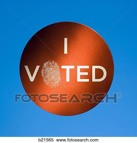 """i voted"" sticker" View Large Photo Image Stock Photography - """i voted"" sticker". Fotosearch