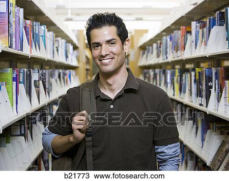 Stock Image - in the library. Fotosearch