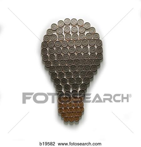 light bulb made out of dimes and pennies View Large Photo Image Stock Image - light bulb made out of dimes and pennies. Fotosearch