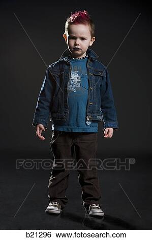 little boy in a jean jacket View Large Photo Image Stock Photograph - little boy in a jean jacket. Fotosearch