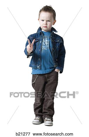little boy making peace sign View Large Photo Image Stock Photo - little boy making peace sign. Fotosearch