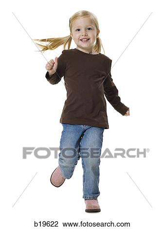 little girl running View Large Photo Image Stock Image - little girl running. Fotosearch