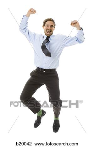 Stock Image - man celebrating. Fotosearch